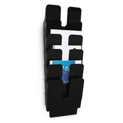 Durable Flexiplus 6 Wall Mounted Literature Holder A4 Portrait Black