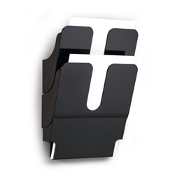 Durable FLEXIPLUS 2 Wall Mounted Literature Tray | A4 Portrait Holder | Black - Image 10