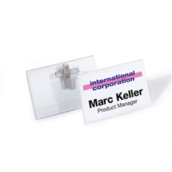 Photos - Other Printing Durable COMBI Clip & Pin Name Badge Holder + Inserts 50 Pack - 40x75mm 815719 