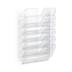 Durable Flexiplus 6 Wall Mounted Literature Holder A4 Landscape Clear