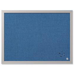 Bi-Office Blue Fabric Noticeboard Pearl Frame 60x45cm FB04130608