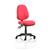 Luna II Lever Task Operator Chair Burgundy Fabric Without Arms Ref OP000078
