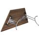 Allegro Folding Table 1600 X 800 Chrome Frame Dark Walnut Trapezoidal Top Ref OUFT1680TRAPCRDW