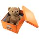 Leitz WOW Click and Store Medium Storage Box For A4 Orange Ref 60440044