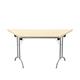 Allegro Folding Table 1600 X 800 Chrome Frame Maple Trapezoidal Top Ref OUFT1680TRAPCRMA