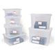 5 Star Office Storage Box Plastic with Lid Stackable 24 Litre Clear