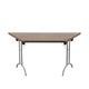 Allegro Folding Table 1600 X 800 Chrome Frame Dark Walnut Trapezoidal Top Ref OUFT1680TRAPCRDW