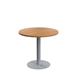 Contract 800mm Mid Table - Light Walnut Top and Silver Legs Ref CH2694SVLW