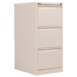 Bisley 3 Drawer Classic Steel Filing Cabinet - Chalk Ref BS3E/CHK