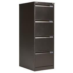 Bisley Filing Cabinet 4 Drawer Black 470x622x1321mm Ref 1643-av1