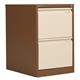 Bisley 2 Drawer Classic Steel Filing Cabinet - Coffee Cream Ref BS2EC/C