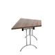 Allegro Folding Table 1600 X 800 Chrome Frame Dark Walnut Trapezoidal Top Ref OUFT1680TRAPCRDW