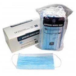 Fluid Resistant Surgical Face Masks - Type IIR Certified x 50