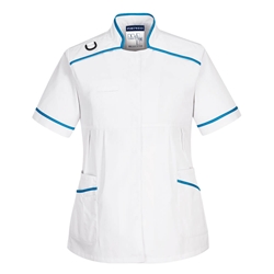 White Medical Maternity Tunic ( & Aqua) Xxl