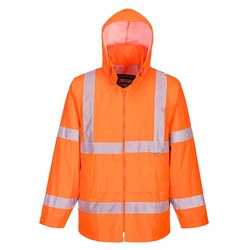Orange Hi-Vis Rain Jacket (Orange) Medium