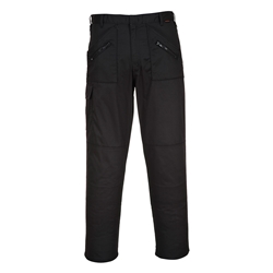 Action Men's Black Trousers 40, Short Fi