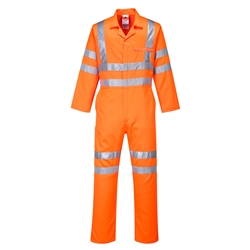 Orange Hi-Vis Poly-Cotton Coverall Ris (Orange) Medium