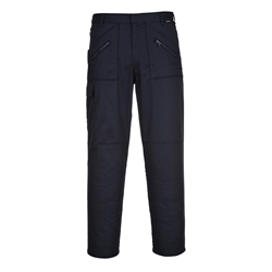 Mens Action Trousers Navy, 40, Short Fit