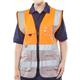 Beeswift High Visibility Two Tone Executive Waistcoat Orange/Grey 3XL HVWCTTORGY3XL