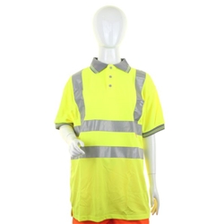 Beeswift Ladies High Visibility Short Sleeve Polo Shirt Saturn Yellow 2XL LPK20SY2XL