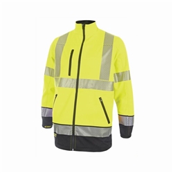 Beeswift High Visibility Two Tone Softshell Jacket Saturn Yellow & Navy Small HVTT040SYNS