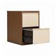 Bisley 2 Drawer Filing Cabinet Lockable 470x622x711mm Coffee/Cream BS2EC/C