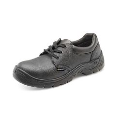 Beeswift Safety S1 Steel Toe Lace Up Leather Upper Shoe 1Pr Black 6 CF54BL06