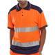 Beeswift PK Two Tone High Visibility Short Sleeve Polo Shirt Orange/Navy Blue 3XL CPKSTTENOR3XL