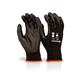 Beeswift Multipurpose PU Palm Coated Gloves 1Pr Black XL BS043BLXL
