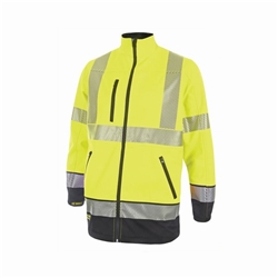 Beeswift High Visibility Two Tone Softshell Jacket Saturn Yellow & Navy XL HVTT040SYNXL