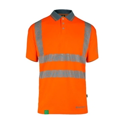 Beeswift Envirowear High Visibility Short Sleeve Polo Shirt Orange 5XL EWCPKSSOR5xL