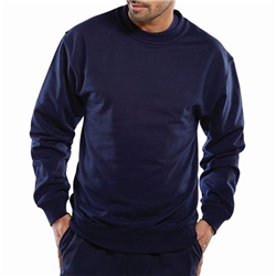 Beeswift Click Polycotton Sweatshirt Navy Blue S CLPCSNS