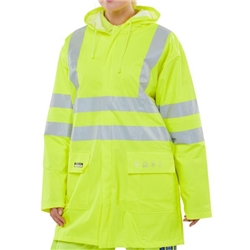 Beeswift Fire Retardant Anti-Static High Visibility Jacket Saturn Yellow 2XL CFRLR55SY2XL