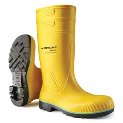 Dunlop Acifort Heavy Duty Waterproof Full Safety Waterproof Boots 1Pr Yellow 9 A4422B109