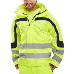 Beeswift Eton High Visibility Breathable EN471 Jacket Saturn Yellow 3XL ET45SY3XL