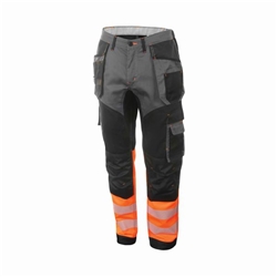 Beeswift High Visibility Two Tone Trousers Orange & Black 42R HVTT080ORBL42