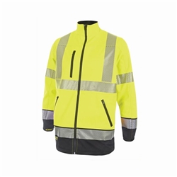 Beeswift High Visibility Two Tone Softshell Jacket Saturn Yellow & Navy 4XL HVTT040SYN4XL