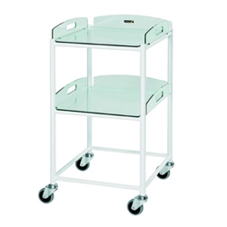 Sunflower Dressing Trolley 46cm Wide 2 x Glass Effect Trays