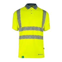 Beeswift Envirowear High Visibility Short Sleeve Polo Shirt Saturn Yellow XL EWCPKSSSYXL