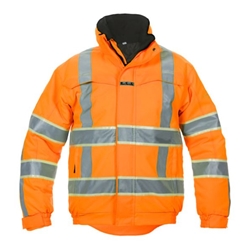 Hydrowear India High Visibility Pilot Jacket with Glow in the Dark GIS Tape Org 2XL HYD131005OR2XL