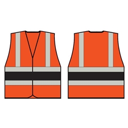 Beeswift High Visibility Vest Orange & Black L HVVA2BLL