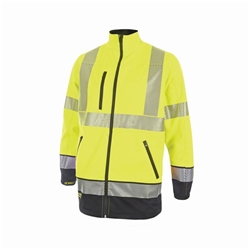 Beeswift High Visibility Two Tone Softshell Jacket Saturn Yellow & Navy 3XL HVTT040SYN3XL