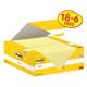 Post-it  Notes 38x51mm Canary Yellow Promo Pack 100 Sheets per Pad (Pack 18 + 6 Free) - 7100317764