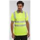 Beeswift High Visibility Short Sleeve Polo Shirt Saturn Yellow 4XL BPKSENSY4XL