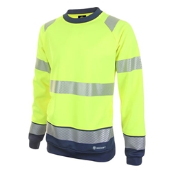 Beeswift High Visibility Two Tone Sweatshirt Saturn Yellow/Navy Blue 2XL HVTT020SYN2XL
