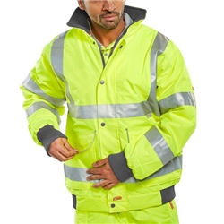 Beeswift Super High Visibility Bomber Jacket Saturn Yellow 2XL BD75SY2XL