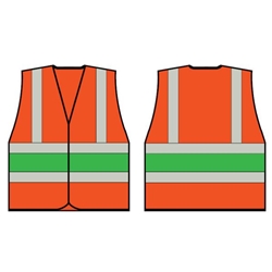 Beeswift High Visibility Vest Orange & Green S HVVA2GS