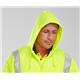 Beeswift Zip Up Hooded High Visibility Sweatshirt Saturn Yellow 3XL BSHSSENSY3XL
