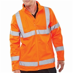 Beeswift Soft Shell Lightweight High Visibility Jacket Orange 2XL SS20471OR2XL