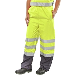 Beeswift Belfry Hi Vis Trousers Saturn Yellow/Navy Blue 2XL BETSYN2XL